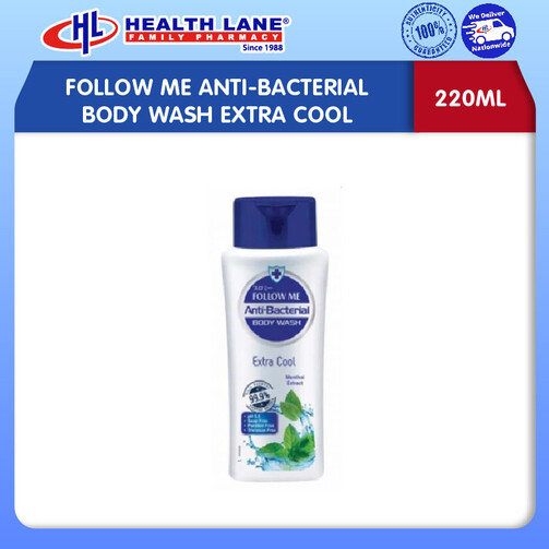 FOLLOW ME ANTI-BACTERIAL BODY WASH EXTRA COOL (220ML)